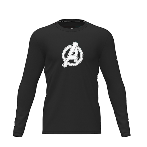 [CUS-DRIF-TEES-PER-CNK-LSL-BLK-YXS-LOGO2] Dri Fit Performance T-Shirt (Youth XS, Black, Logo 2, Long Sleeve)