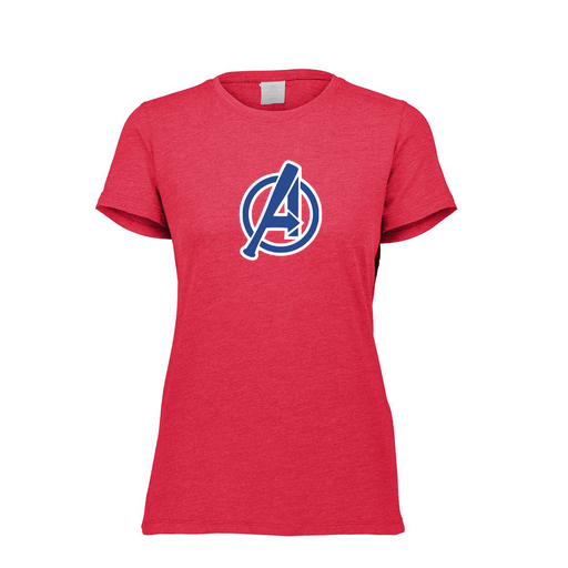 [FTSCUBRD-FAXS-LOGO2] Decker Women's Tri-Blend T-Shirt - Short Sleeve (Female Adult XS, Red, Logo 2)