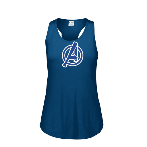 [FT0TUBNV-FAS-LOGO2] Ladies Tri Blend Tank Top (Female Adult S, Navy, Logo 2)
