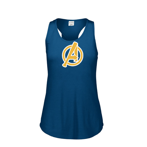 [3078.U22.S-LOGO3] Ladies Tri Blend Tank Top (Female Adult S, Navy, Logo 3)