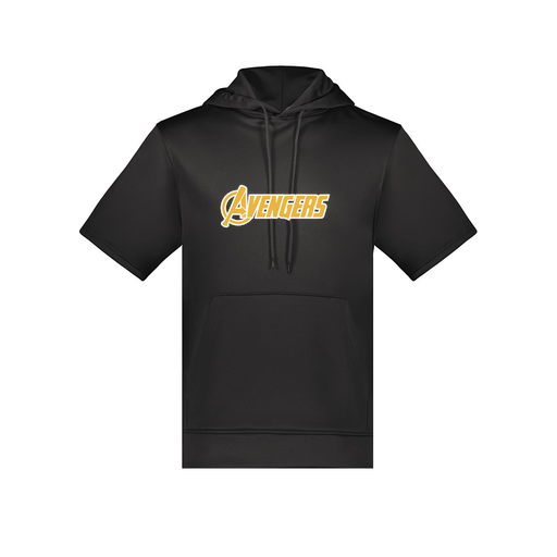 [6871.080.S-LOGO1] Men's Dri Fit Short Sleeve Hoodie (Adult S, Black, Logo 1)