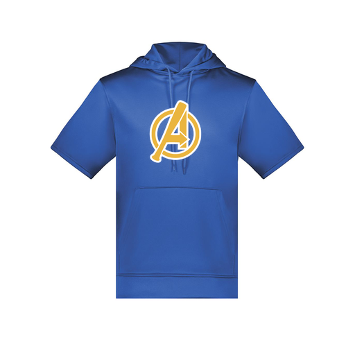 [6871.060.S-LOGO3] Men's Dri Fit Short Sleeve Hoodie (Adult S, Royal, Logo 3)
