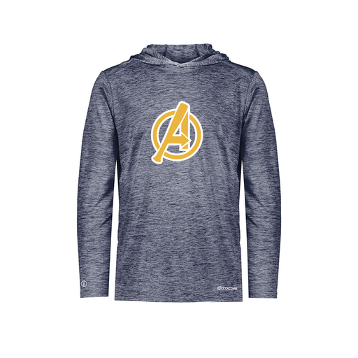 [FOLHCGNV-YS-LOGO3] Decker Youth Charge Hoodie (Youth S, Navy, Logo 3)