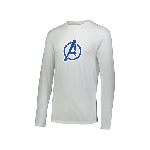 [FTLCUBWH-AXS-LOGO2] Decker Men's Tri-Blend T-Shirt - Long Sleeve (Adult XS, White, Logo 2)
