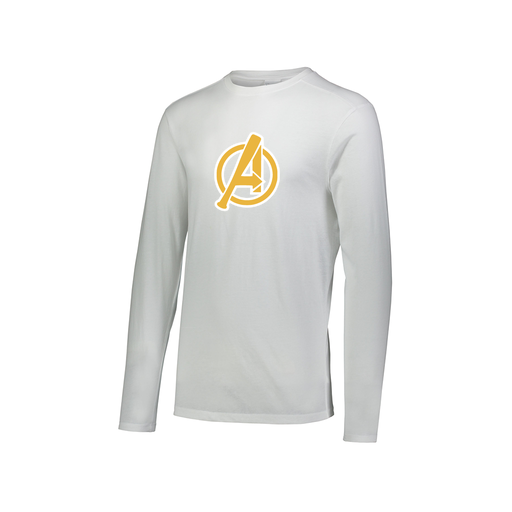 [FTLCUBWH-AXS-LOGO3] Decker Men's Tri-Blend T-Shirt - Long Sleeve (Adult XS, White, Logo 3)