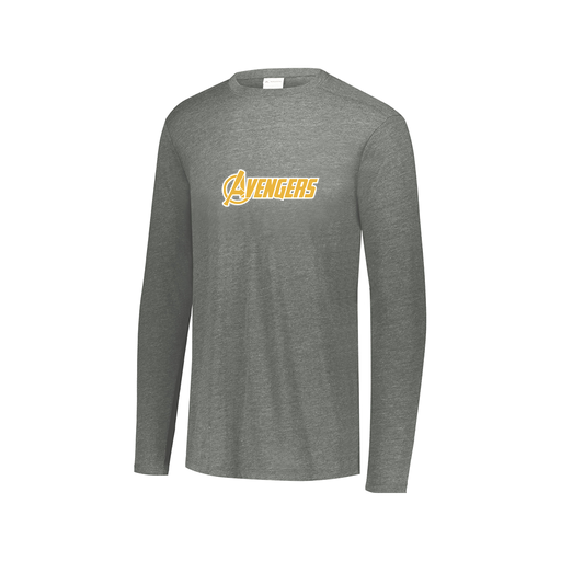 [FTLCUBGY-AXS-LOGO1] Decker Men's Tri-Blend T-Shirt - Long Sleeve (Adult XS, Gray, Logo 1)