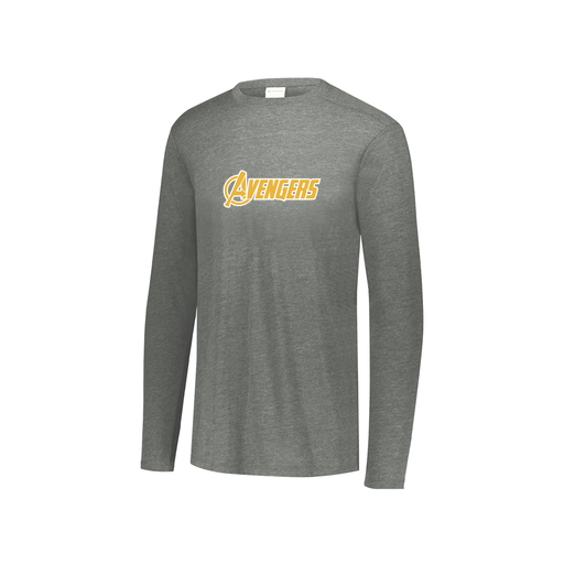 [FTLCUBGY-YS-LOGO1] Decker Youth Tri-Blend T-Shirt - Long Sleeve (Youth S, Gray, Logo 1)