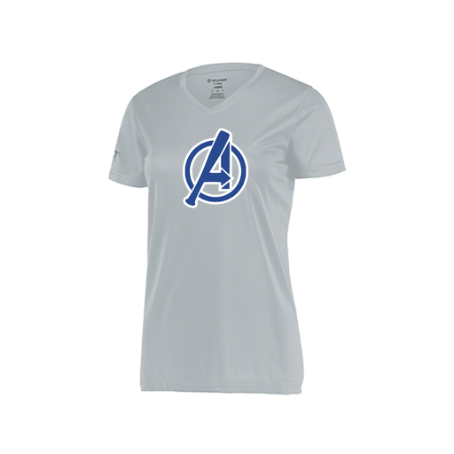 [222820.099.S-LOGO2] Ladies Movement Dri Fit Shirt (Female Adult S, Silver, Logo 2)
