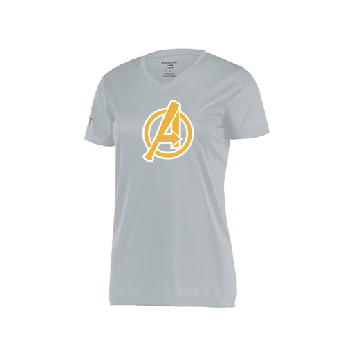 [222820.099.S-LOGO3] Ladies Movement Dri Fit Shirt (Female Adult S, Silver, Logo 3)